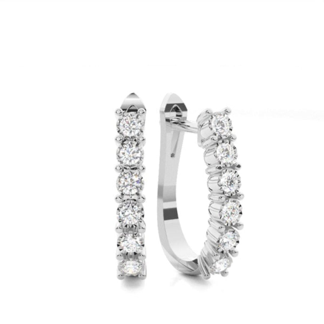 Hoop Earrings prong set