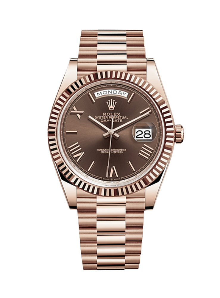 Rolex Daydate Rose Gold 40mm Chocolate Dial