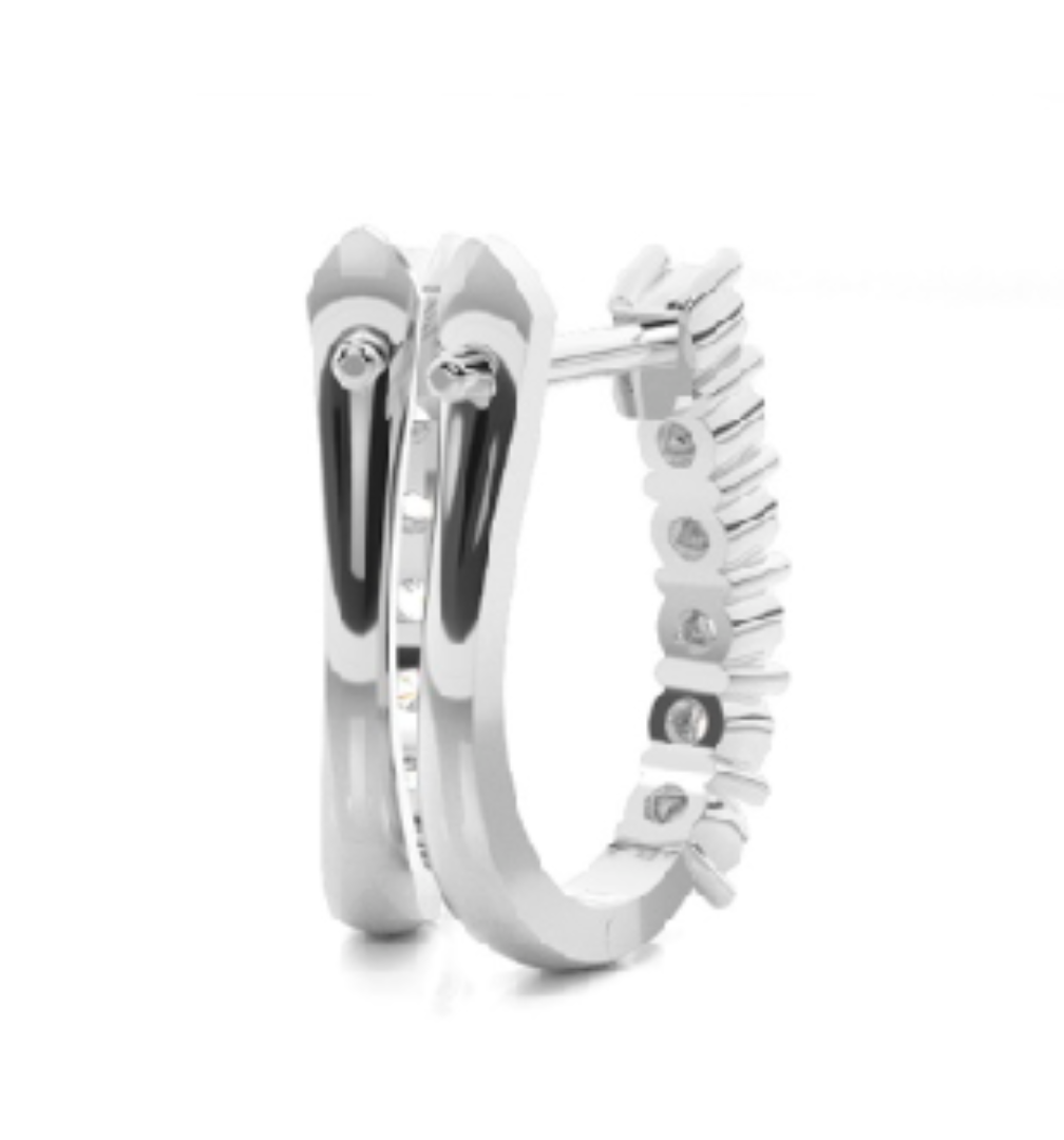 Hoop Earrings prong set